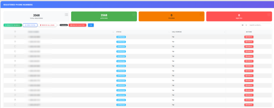 SMARTPOOL number management